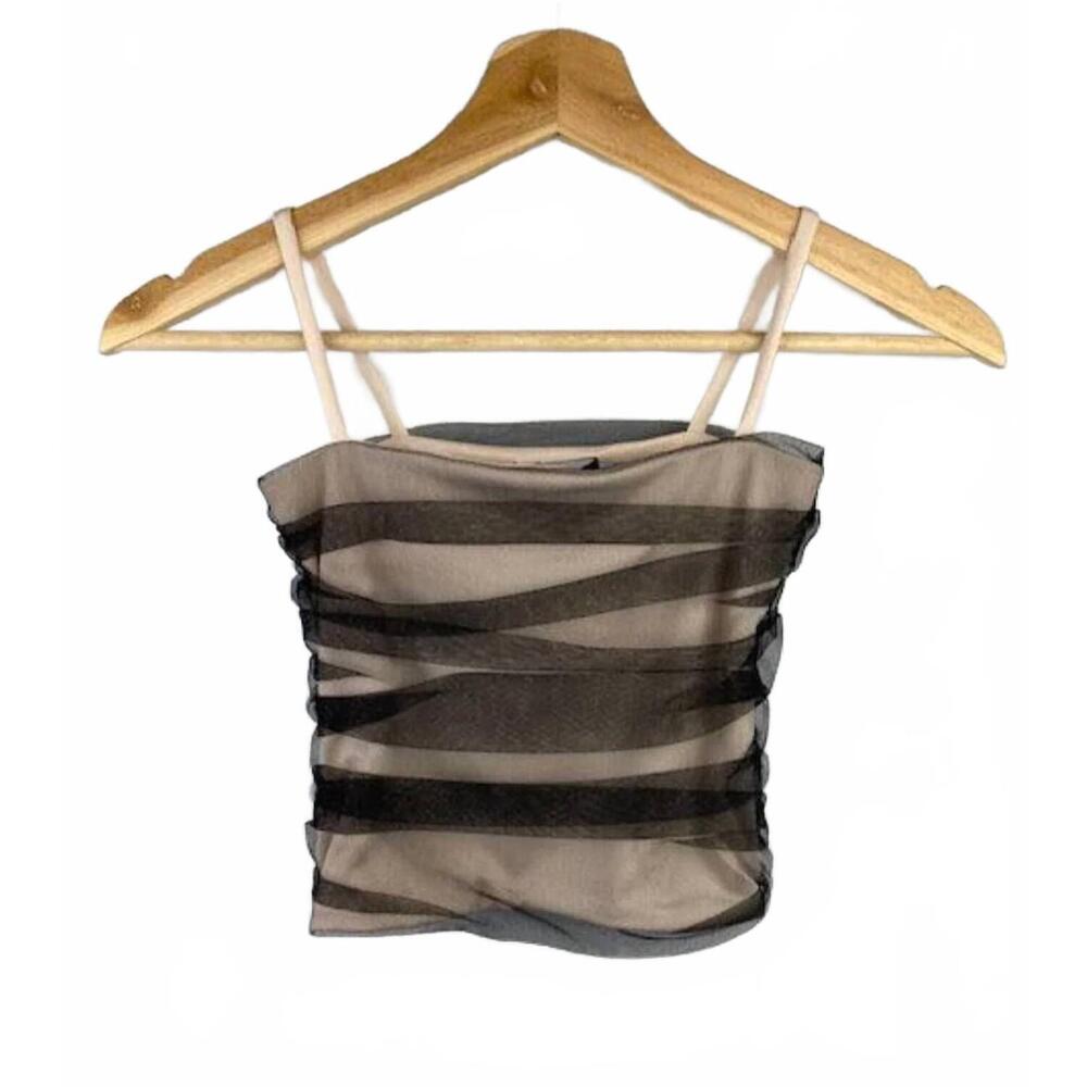 NEW IF SO girl's mesh top in black - Picture 2 of 2